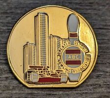 Greater Detroit Bowling Association ABC League Gold-Toned Pinback Lapel Pin picture