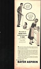 1954 Bayer Aspirin vintage popcorn wife dog vintage ad a8 picture