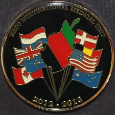 NATO MultiNational Medical Unit Role 3 Kandahar Flags 2012 2013 Challenge Coin  picture