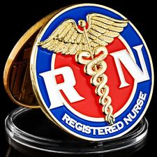 Registered Nurse RN Gold Prayer Coin picture
