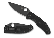 Spyderco Tenacious Lightweight Knife Black FRN Handle Plain Black Blade C122PBBK picture