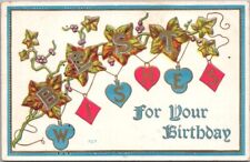 Vintage 1915 HAPPY BIRTHDAY Embossed Postcard 