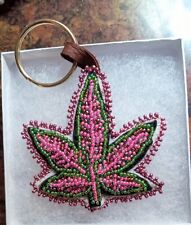  Pink Bling Bling , HandBeaded, Keychain Weed,One Of A Kind  Mother's Day Gift picture