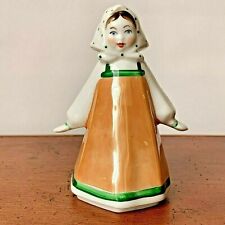 Russian  Dulevo Porcelain Figurine Girl With Head Scarf Vintage 1991 picture