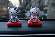 Cute solar shaking head pink Japanese kimono Hello Kitty Figure - Car/Home Decor picture