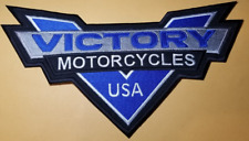 blue Victory Motorcycles Worldwide Ship Embroidered Patch * 6 x 11