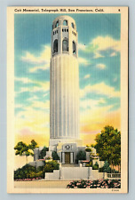 San Francisco CA-California Coit Memorial Telegraph Hill Vintage Postcard picture