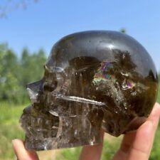 2.6LB Natural Citrine Skull Quartz Hand Carved Crystal Reiki Skull Healing picture