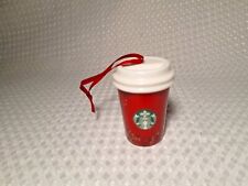 2013 Starbucks Christmas Holiday Ornament To Go Ceramic Coffee Cup Red picture