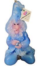Vintage Northern Lights Candle Wizard Blue W/ Cystal Ball Artist Signed With Tag picture