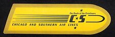 Chicago and Southern Air Lines (1933-53) Dixieliners Luggage Label 7