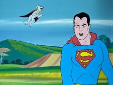  Superman Animation Cel Background Production Art  Comics Cartoon Comics 60's I9 picture