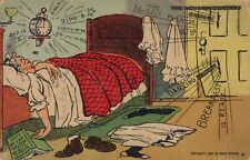 The Modern Servant Cartoon Funny Posted Sleeping Vintage Divided Back Post Card picture