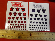 For Autobot Decepticons Transformers G1 Sticker Decal total 90 Stickers picture