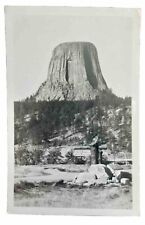 Devils Tower National Monument Real Photo Postcard. RPPC picture