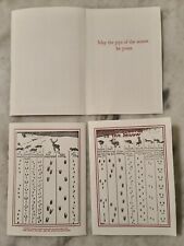 Letterpress cards Animal tracks in the Snow 6 cards w/envelopes by Saturn Press picture