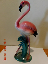 Vintage Mid-Century Art Deco Style Pink Flamingo Ceramic Figurine  picture