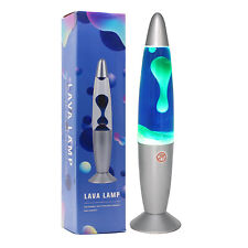 13.8 inch Lava Lamp Blue Liquid Motion Lamp Relaxing & Soft Motion Light Gift picture