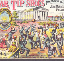 19th Century Soccer Shoe Trade Card c 1880s Girard College Solar Tip Advertising picture