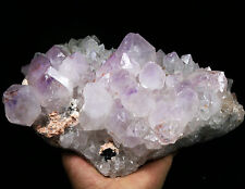 7.18lb Natural skeletal Elestial purple Crystal AMETHYST Cluster Specimen+Hair picture
