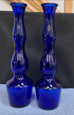 COBALT - Blue Vases - Swedish Design - Hand Blown (pair) picture