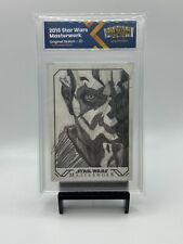 2016 Topps Star Wars Masterwork Darth Maul Original Sketch by Danny Haas 1/1 picture