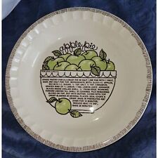 1983 Royal China Co. Country Harvest  Apple Pie Recipe Ceramic Pie Plate picture