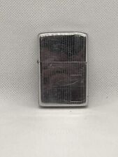 1974 Vintage Zippo Vertical Lines Chrome Lighter That Is In Excellent Condition picture