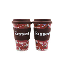 Hershey Kisses Travel Mug, Ceramic, Silicone Lid and Sleeve, 12 oz, Set of 2 picture