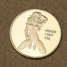 Sex Game Novelty Flip Coin “Heads I Get Tail, Tails I Get Head” Hot Naked Girl picture
