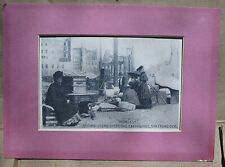 matted photo postcard homless 1906 San Francisco Earthquake Actual Scene picture