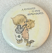 Vintage Hallmark Betsey Clark Pinback Button Kindness Is Long Remembered picture