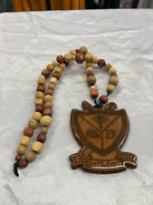 Groove Phi Groove G PHI G Crest Wooden Tiki Necklace with Wooden Beads NEW picture