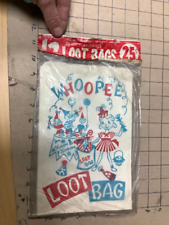Vintage Original:-) OLD STOCK Sealed(-: 12 Whoopee LOOT BAGs - 1950's or 60's picture