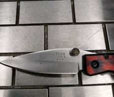 Vintage BUCK Knife 170 Lightning Folding Knife USA Red Marble  picture
