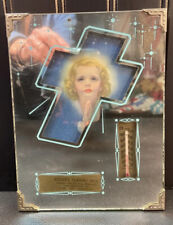 Vtg 1930-40’s ANGEL PRAYING Ad Thermometer Mirror Matting Frame Print Religious picture