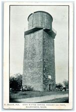 1909 City Water Tower Ellsworth Kansas Posted Antique Vintage Undivided Postcard picture