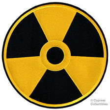 LARGE NUCLEAR RADIATION SYMBOL PATCH embroidered iron-on ZOMBIE WARNING SIGN picture