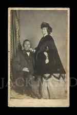 Rare Mixed Marriage CDV Pregnant White Woman & Native American / Indian Husband? picture