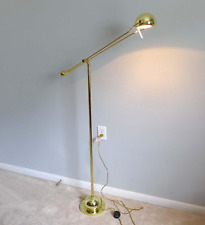 Mid Century Brass Eyeball Floor Lamp Sonneman Style Counterbalance Adjustable picture