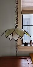 Stunning  Very Rare Lotus Slag Glass Lamp Rewired  picture