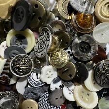 BEST MIX 100 pcs MIXED LOT of OLD-VINTAGE & NEW Buttons ALL TYPES & SIZES picture