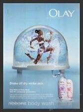 Olay 2000s Print Advertisement 2009 Ribbons Body Wash Female in Snow Globe picture