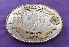Genuine 1993 New Mexico State Fair 4-H Horse Show Rare Poco Trophy Belt Buckle picture