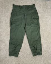 Vintage Belgium 1975 Seyntex Military Green Cargo Button Fly Heavy Pants picture