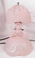 2 Southern Belle Lamps Pink Glass Lady Shell Shade Bedroom Boudoir Art Deco picture