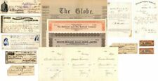 Mixed Group of Stocks, Transfers, Checks etc. - Stock Certificate - General Stoc picture