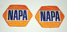 2 Yellow NAPA Auto Car Parts New NOS Cloth Advertising for Hat or Jacket Patch picture