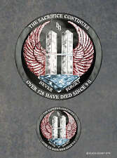 September 11 2001- 9-11 The Sacrifice Continues Decal Firefighter Decal-New picture