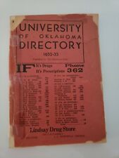 1932 - 33 University of Oklahoma Sooners Directory Vintage Rare  picture